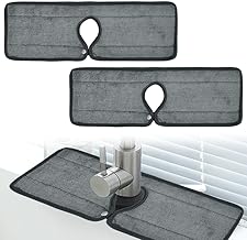 ADERTOS 2 Pieces Tap Mat Drying Mat Polyester Fibre Tap Drip Mat 45.5 x 15.5 cm Absorbent Splash Guard for Sink Grey Quick Drying Drain Mat for Kitchen, Bathroom