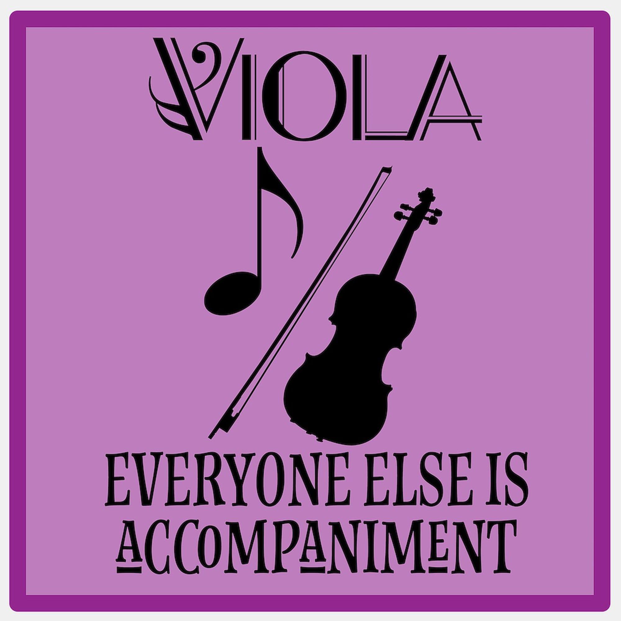 CafePress Viola Music Joke Small Die Cut Sticker, 3