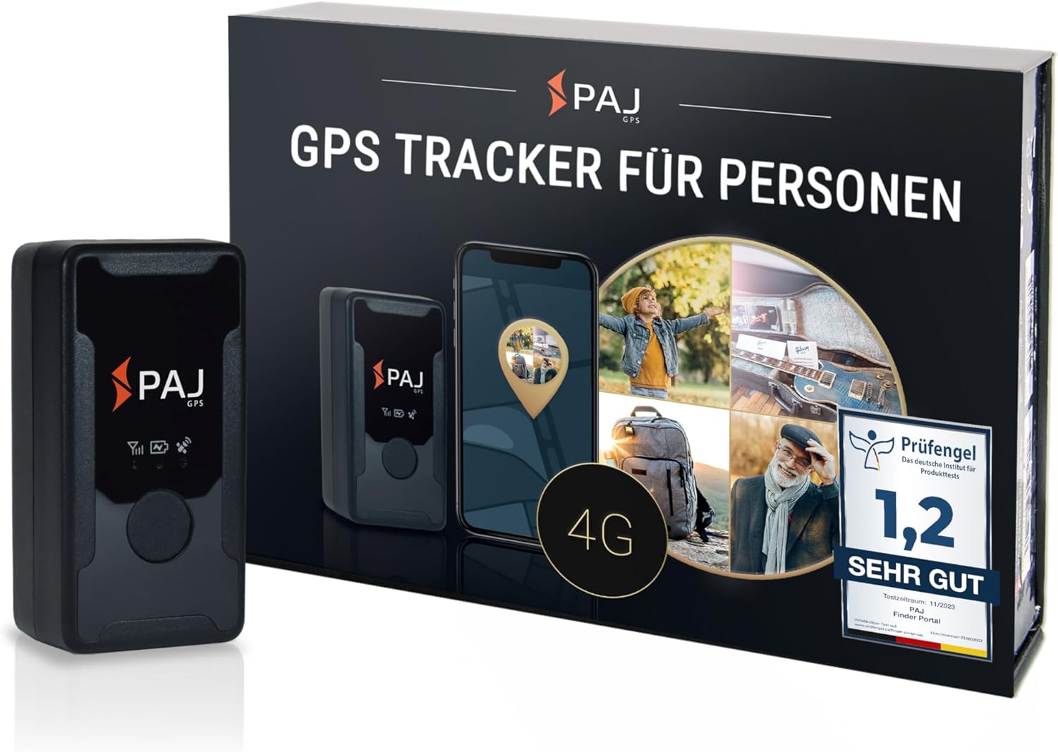 PAJ GPS Tracker Easy Finder 4G GPSTracker für Senioren, Demenz