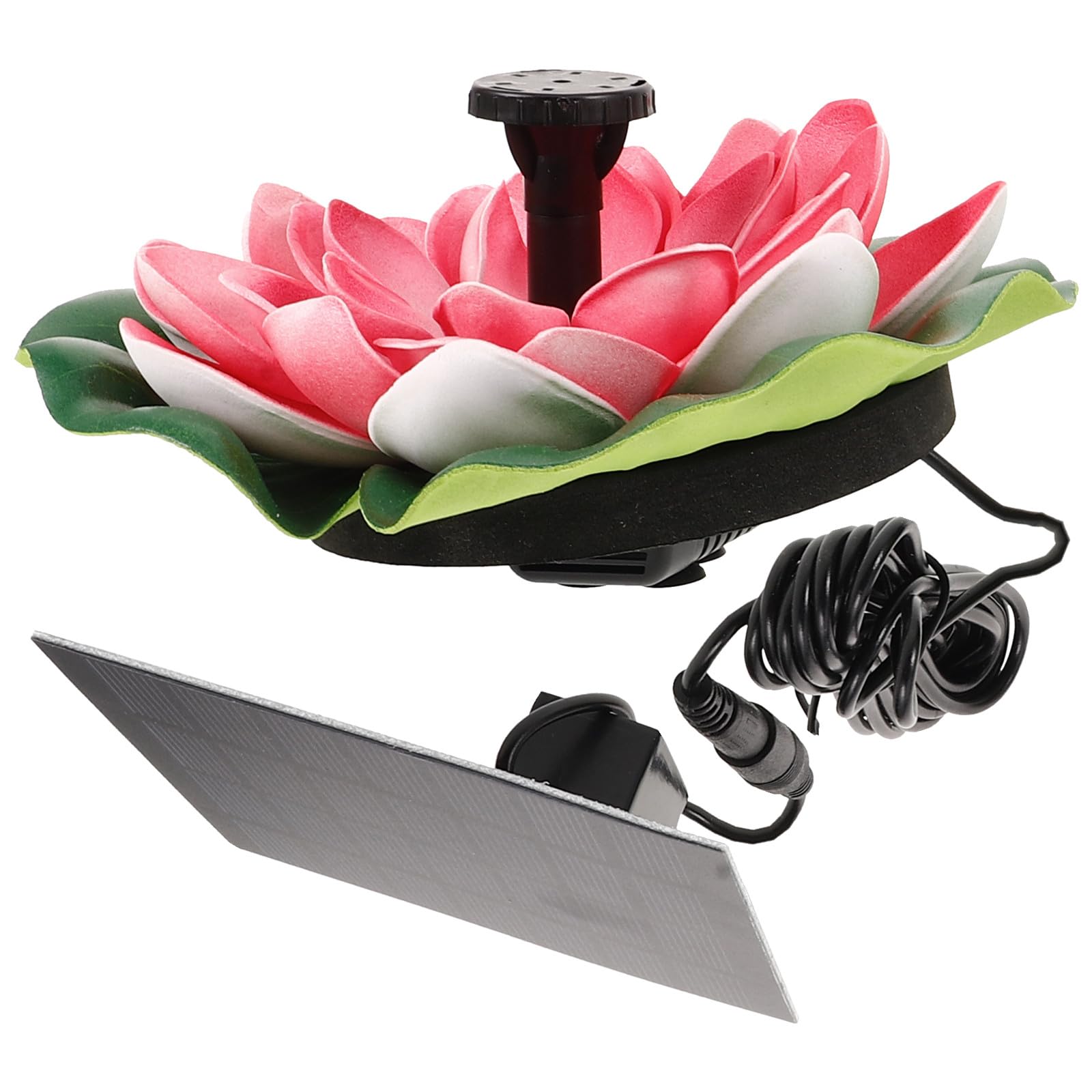 Lotusblumen Solarbrunnen 1 Satz Rot mit Monokristall Silizium
