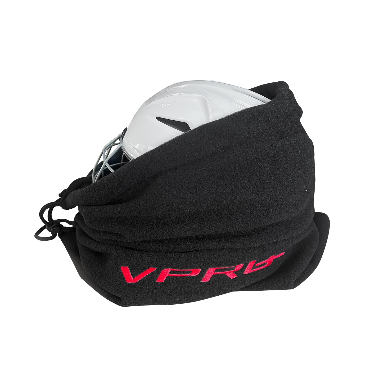 VPRO Ice Hockey Helmet Storage Bag - Black with Drawstring Closure, Universal Fit for Sports Helmets