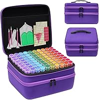 Vista 13 de Contenedores de Almacenamiento de Pintura de Diamantes, Kits de Accesorios de Pintura de Diamantes 60 Ranuras, Accesorios y Herramientas de Arte