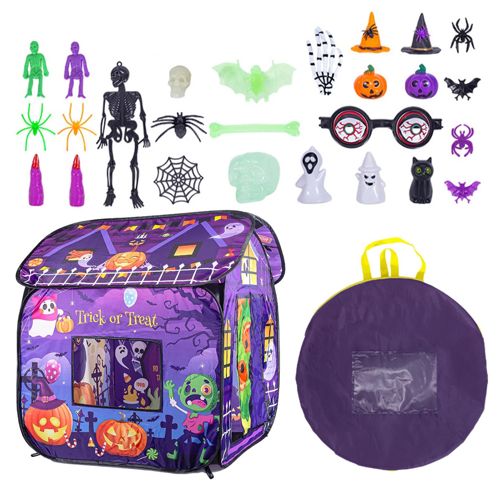 Playhouse für - Spielzelt für Halloween, Innenzelt für Halloween | Belüftetes Spielhaus für Kleinkinder mit Tür, faltbarer und belüfteter Spielplatz für