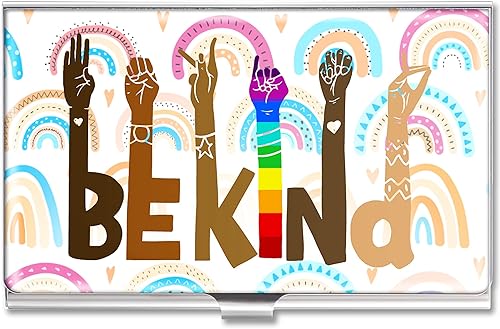 Swooflia Estuche de metal para tarjetas de visita para mujeres y hombres, Difícil ser amable, Estética disponible en Yaxa Peru