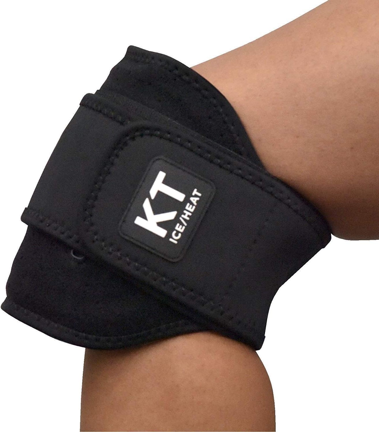 KT TAPE Recovery+ Compression Pad Therapy System, Heating & Ice Pack with Adjustable Wrap for Back/Muscle Pain Relief, Black
