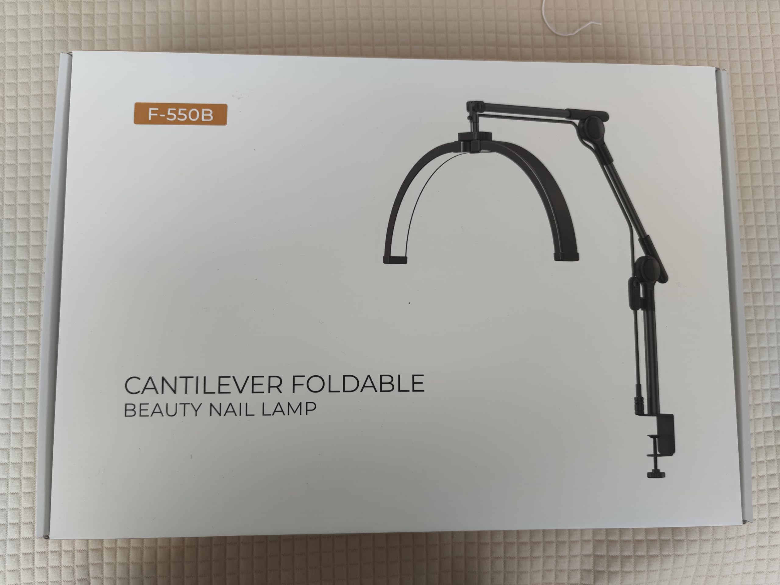 Lampa LED do rzęs, 50 cm, półksiężyc ze stojakiem na telefon, 3000-6500 K, światło do przedłużania rzęs, piękno światła do makijażu, paznokci, twarzy i tatuażu