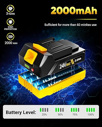 Miniatura 6 de Limpiador eléctrico giratorio con batería de larga duración de 3 horas, cepillo de limpieza inalámbrico de alta potencia de 1000 W1200 RPM con mango