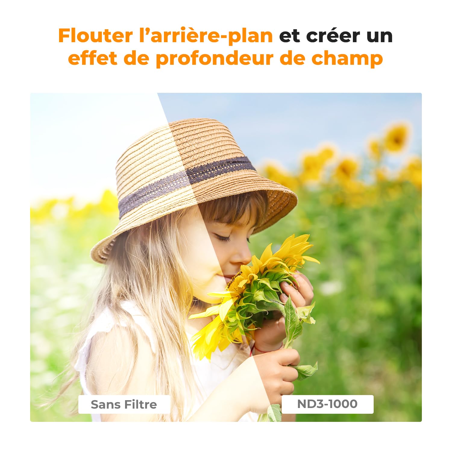 K&F Concept Filtre ND1000 72mm Magnu00e9tique 10-Stop Installer Rapide