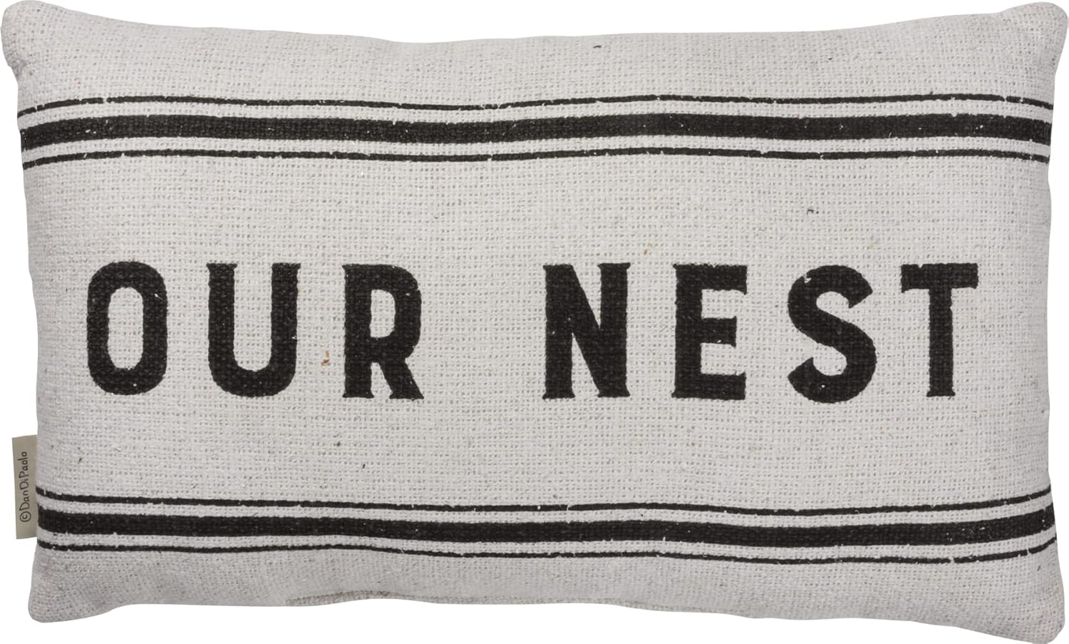 Primitives by Kathy Home Décor Pillow, 20" x 12", Black, White