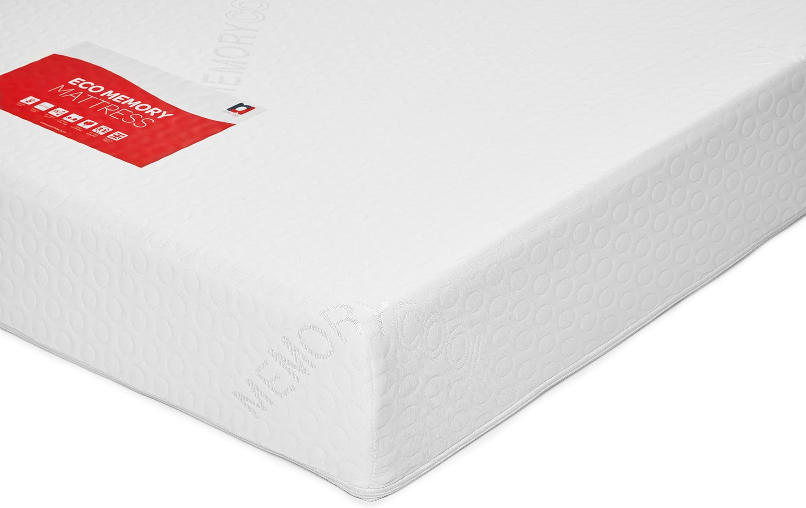 RestRelaxPure Memory and Support Foam Mattress Small Single Trundle Bunk Bed Quilted Cover, Mattress Single Bed, W 3ft x L 6ft6, 80cm x 200cm Small Single IKEA Mattress, Sale 6 inch 15cm