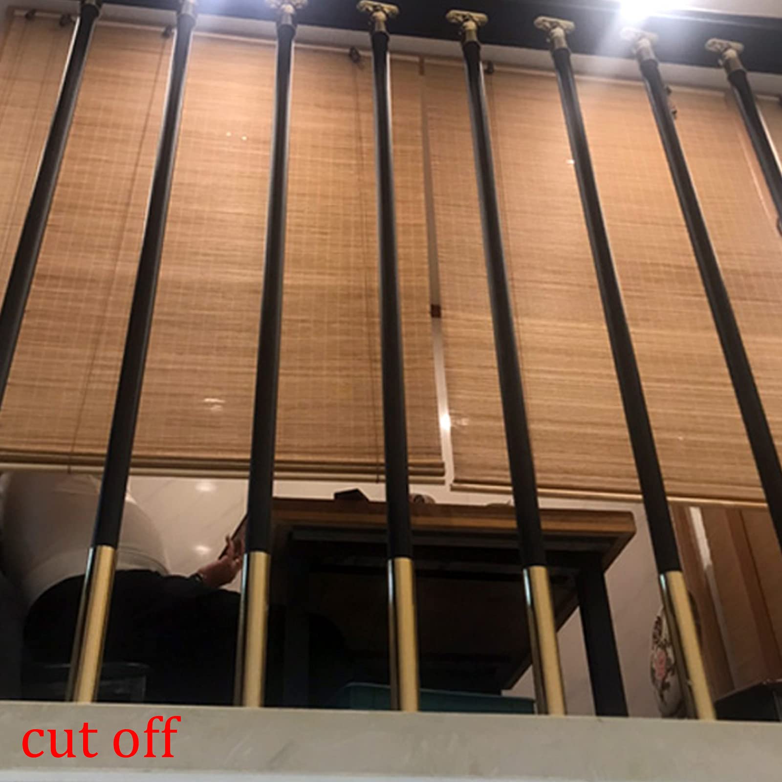 Volets Roulants en Bambou,Store À Rouleau en Bambou Naturel,70% Protection Solaire,Stores À Rouleau pour Fenêtres et Portes,Haute Ténacité Volets de Levage,Carbonisé (W120xH280cm/47x110in)
