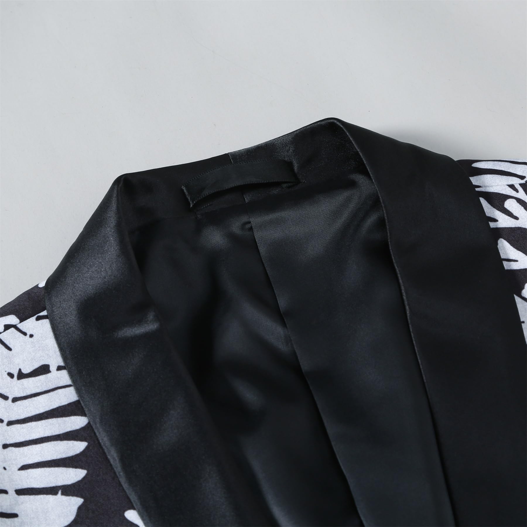 YFFUSHI Sakko - Chaqueta de esmoquin para hombre, diseño floral, 1 botón, diseño floral
