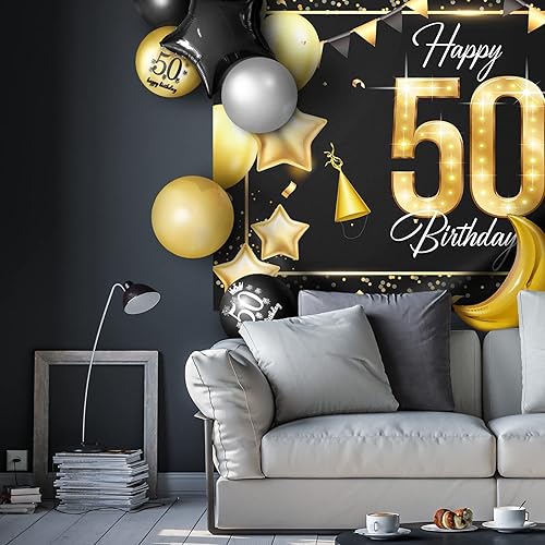 Miniatura 43 de Juego de globos dorados de feliz cumpleaños número 31 – Saludos a los 31 años de edad, guirnalda temática de fiesta con estrellas y luna, decoración
