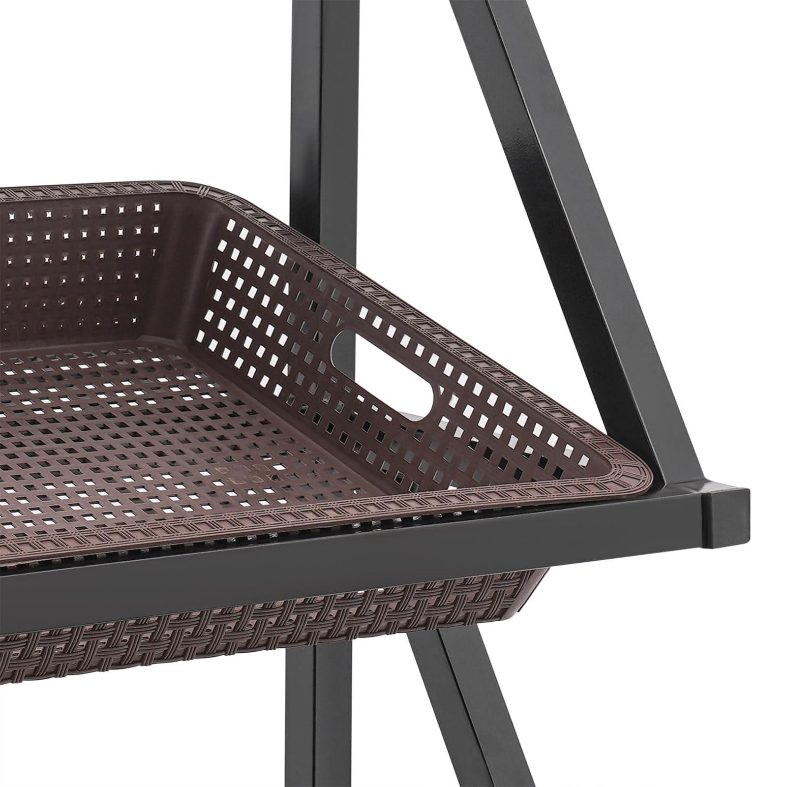 Scaffale portafrutta e Verdura per supermercati Commerciali a 5 Ripiani, espositore per Vendita al Dettaglio a Fila Singola con 5 cestini, Set di cestini per Snack 25,6'' × 13,8''
