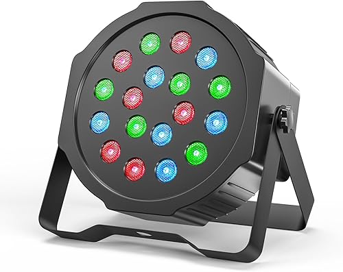 UKing Luces LED Par de luces inalámbricas alimentadas por batería para eventos 18W RGB luz de iluminación de escenario recargable 20 horas por