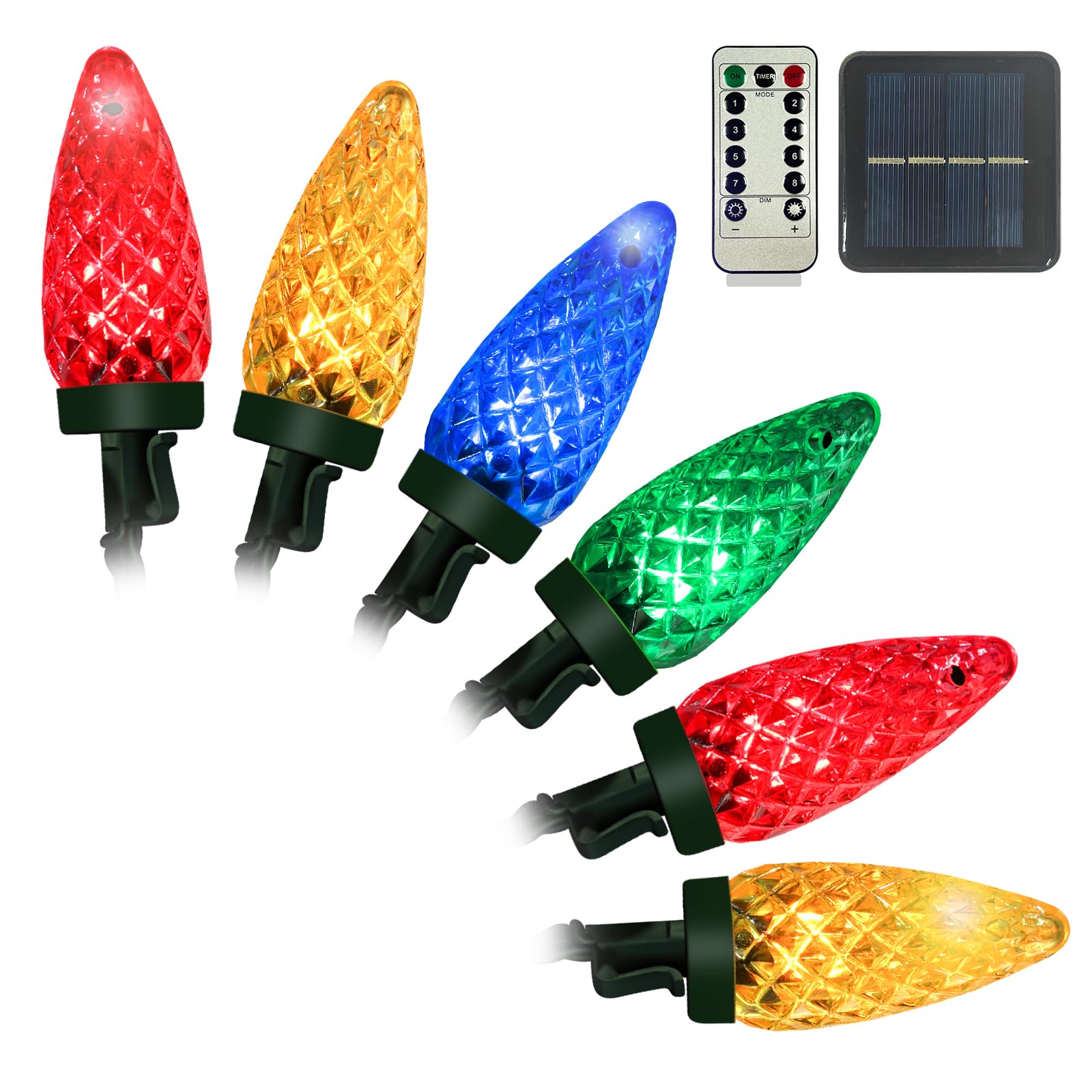 光芒 Amazon.com: Anycosy Solar Christmas Lights Outdoor, C6 Christmas