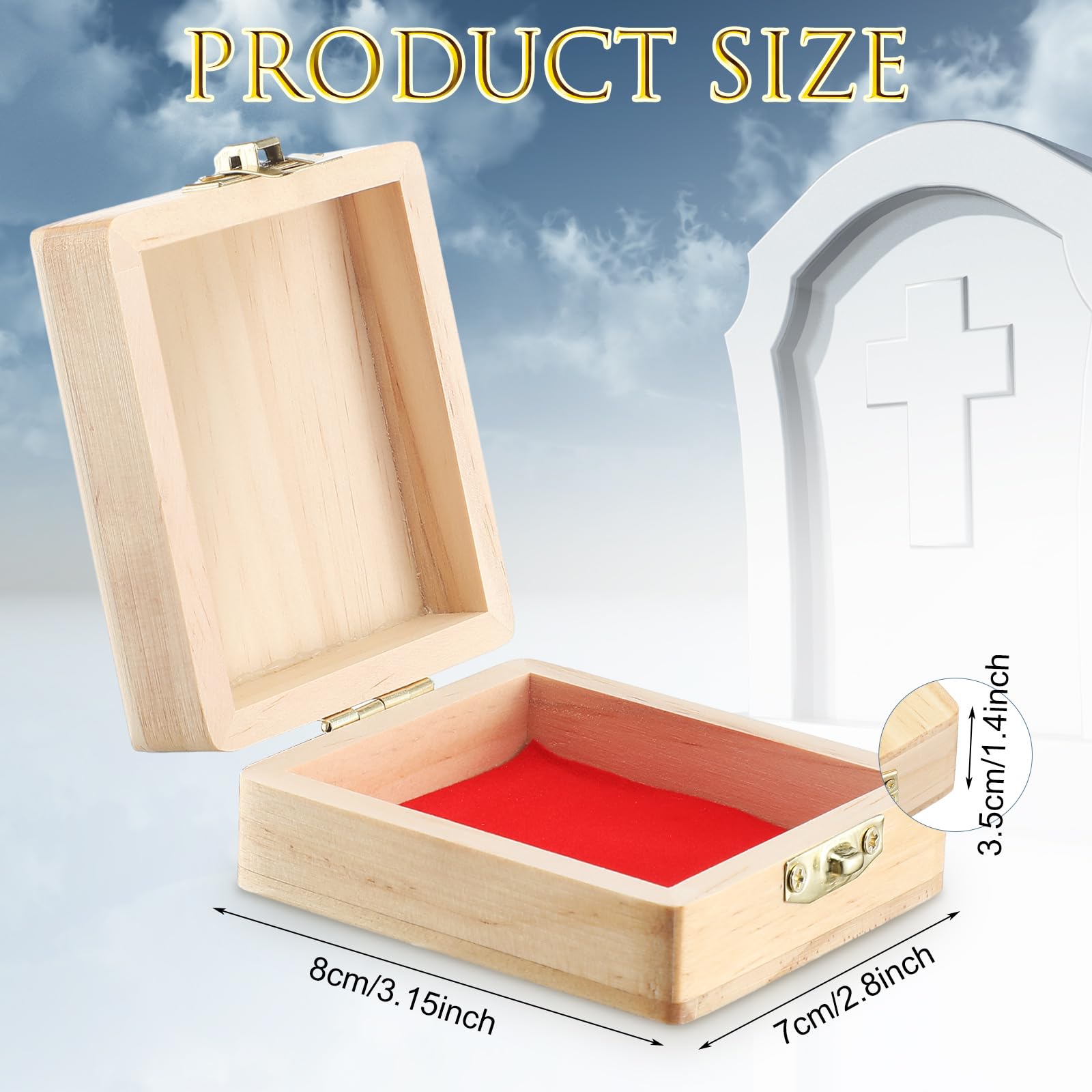 Menkxi First Communion Jewelry Box 2.8 x 3.2 x 1.4 Inch Wooden Religious Keepsake Boxes Catholic First Holy Communion Gifts for Beads Jewelry Keepsake Mementos