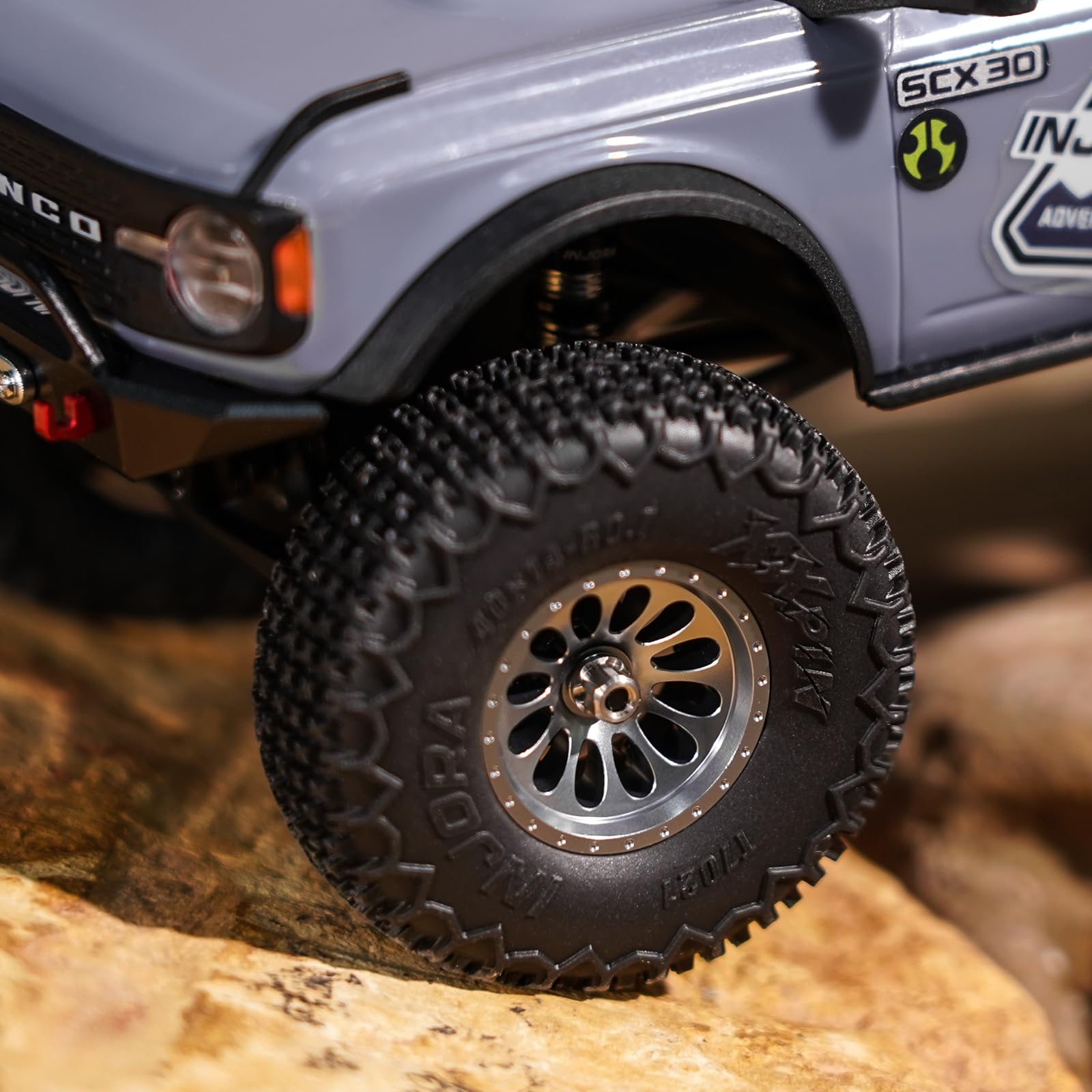 INJORA D19 Ripple Jante Aluminium Beadlock 0,7" D19 pour 1/30 Axial SCX30 (W7005)