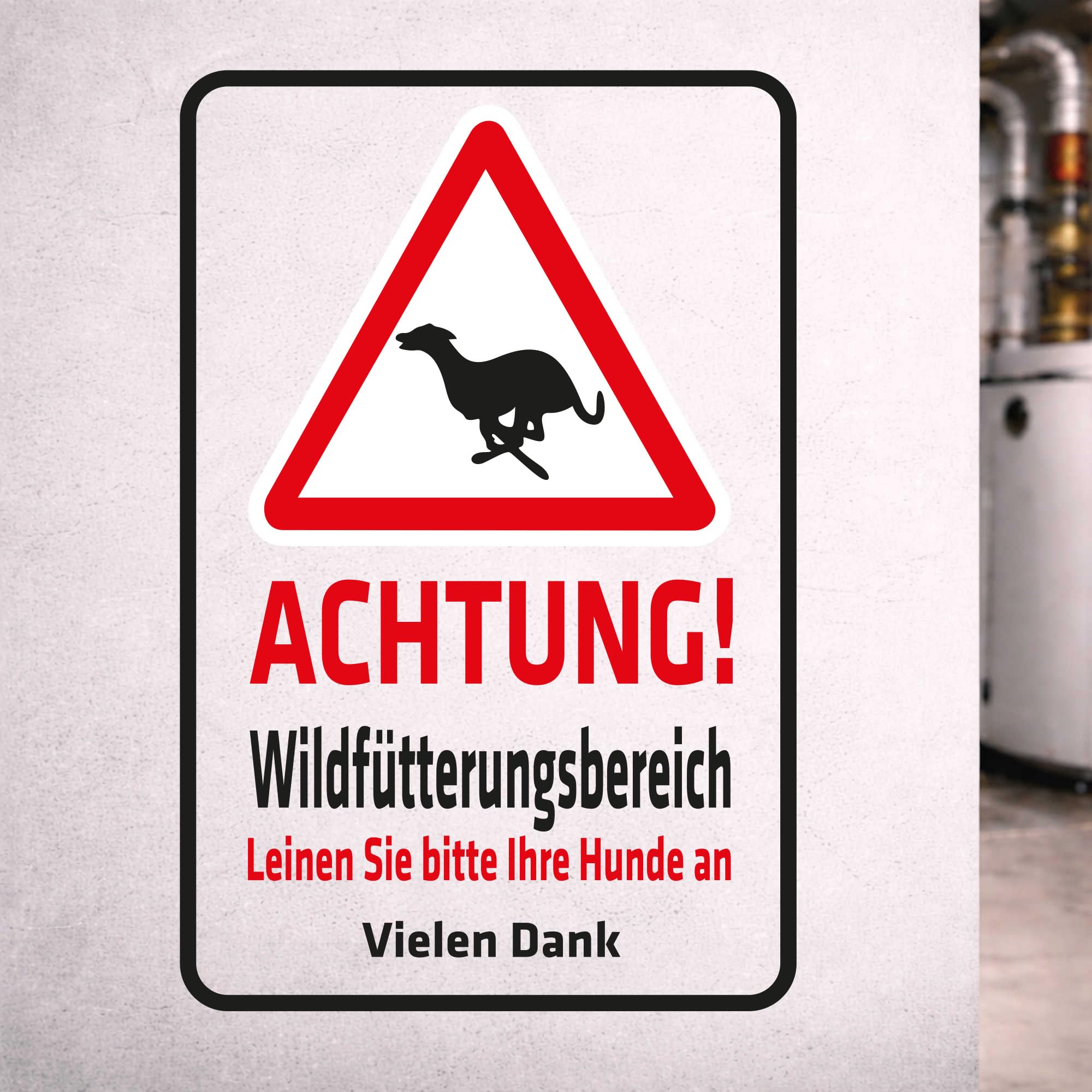 INDIGOS UG – Cartello in alluminio dibond 3 mm – sicurezza – avvertimento – Attenzione – Si prega di lavare i vostri cani – 600 x 400 mm – hotel, azienda, protezione, kita, medico, pratica, appartamento