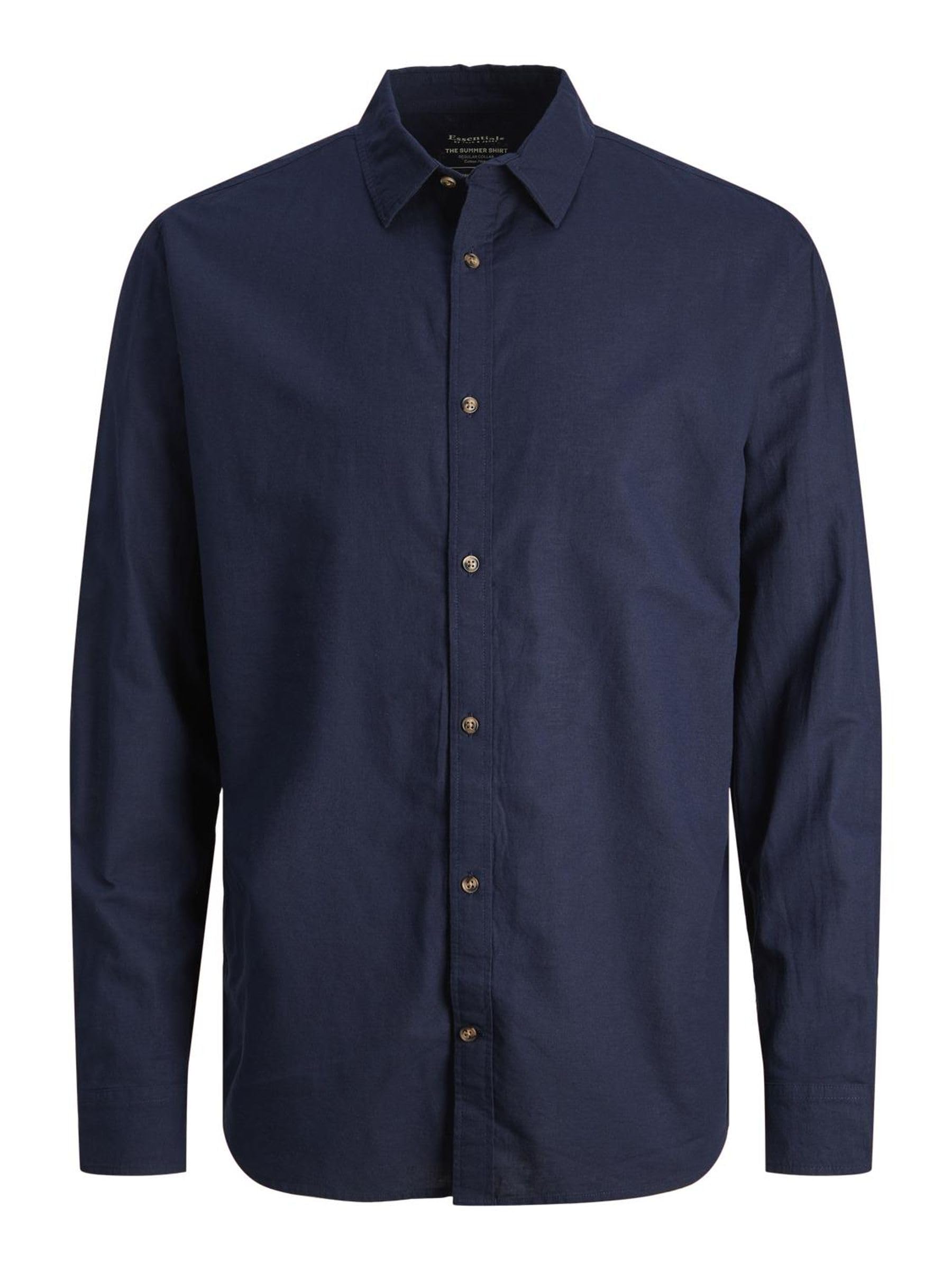 Jack & Jones Jjesummer Linen Shirt LS Sn Camisa de Manga Larga para Hombre