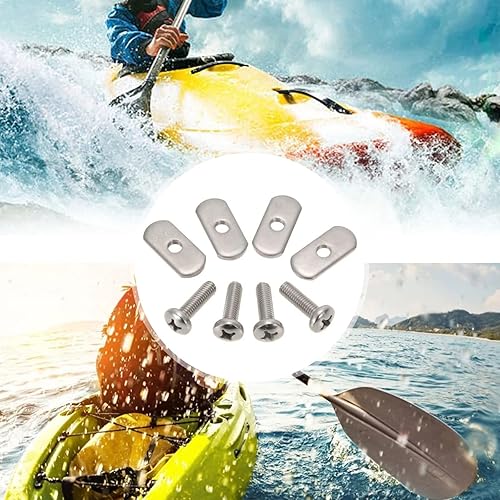 Miniatura 7 de Kit de repuesto de acero inoxidable para riel de kayakriel de riel y tuercas de riel, accesorios de montaje de engranajes, para kayaks, canoas,