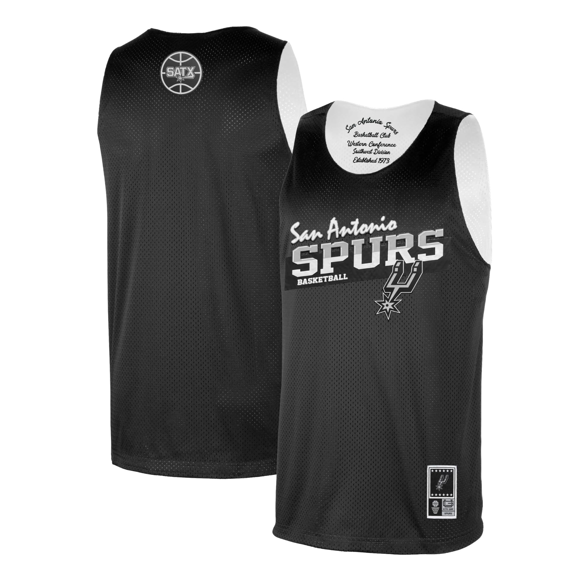 Ultra Game Men's NBA Official Super Soft Sleeveless Tank Top Muscle T-Shirt - Black