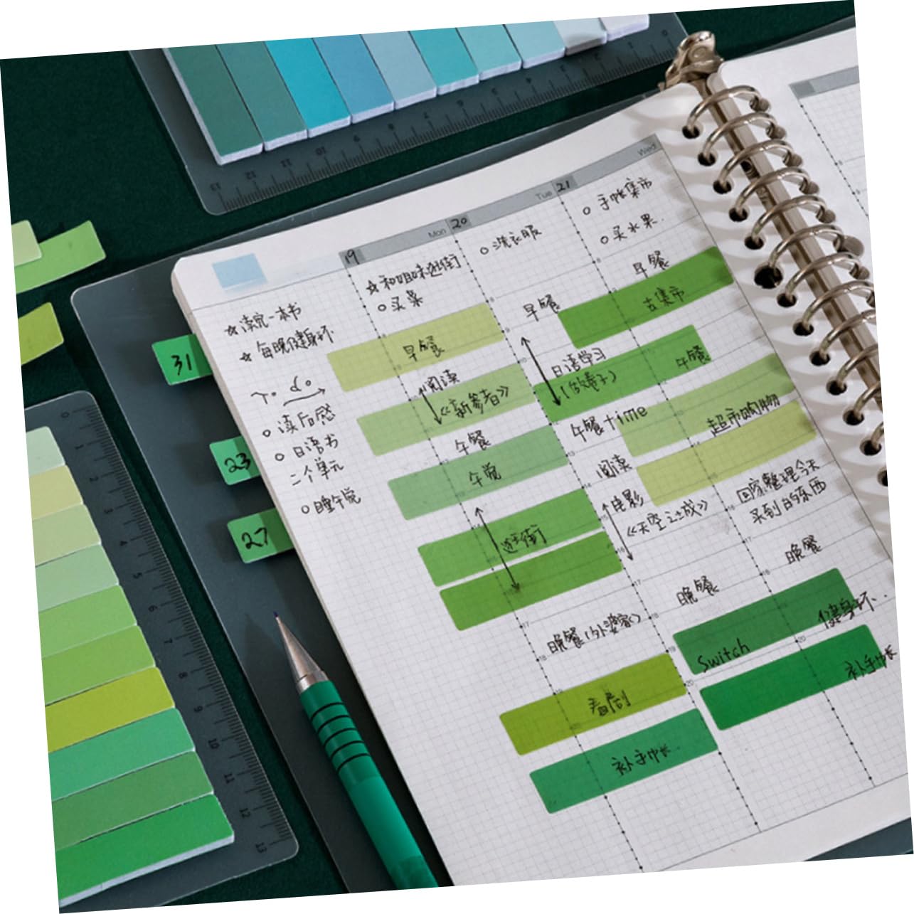 12 Set Linguette Adesive Colorate per Libri Indicatori Riposizionabili e Scrivibili per Studio e Ufficio Foglietti per Organizzazione