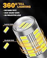 Vista 4 de Auxbeam 3157 Bombillas LED Blancas, Súper Brillantes 3156 3057 4157 3457 4057 4114. Bombillas de Reemplazo para Luces de Reversa de Respaldo, DRL