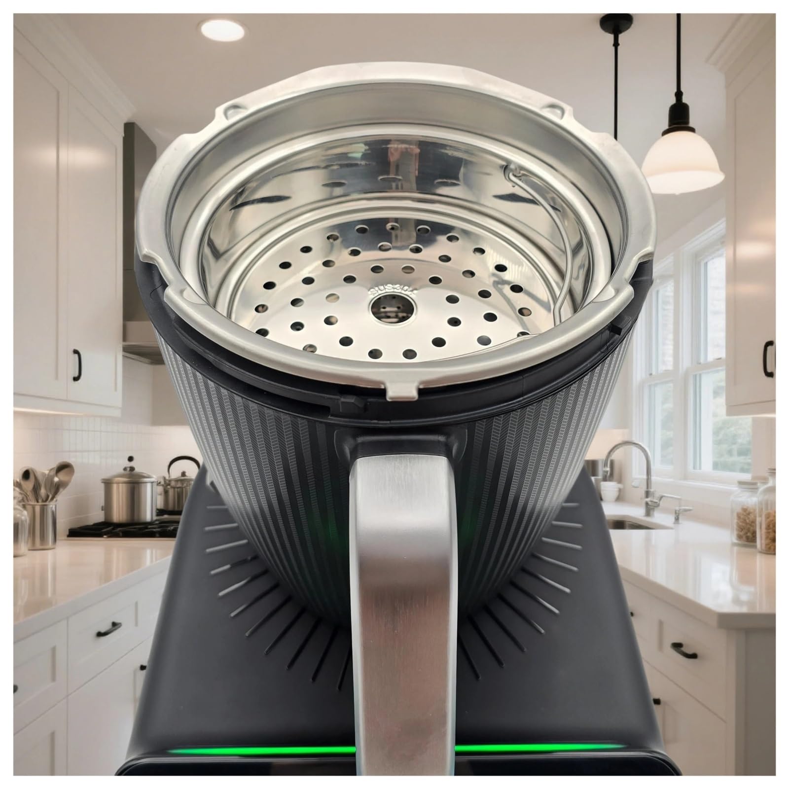 Edelstahl-Dampfgarer-Einsatz, kompatibel for Topf Thermomix | für TM7 TM5 TM6 Reiskocher Dampfkorb Küchenzubehör