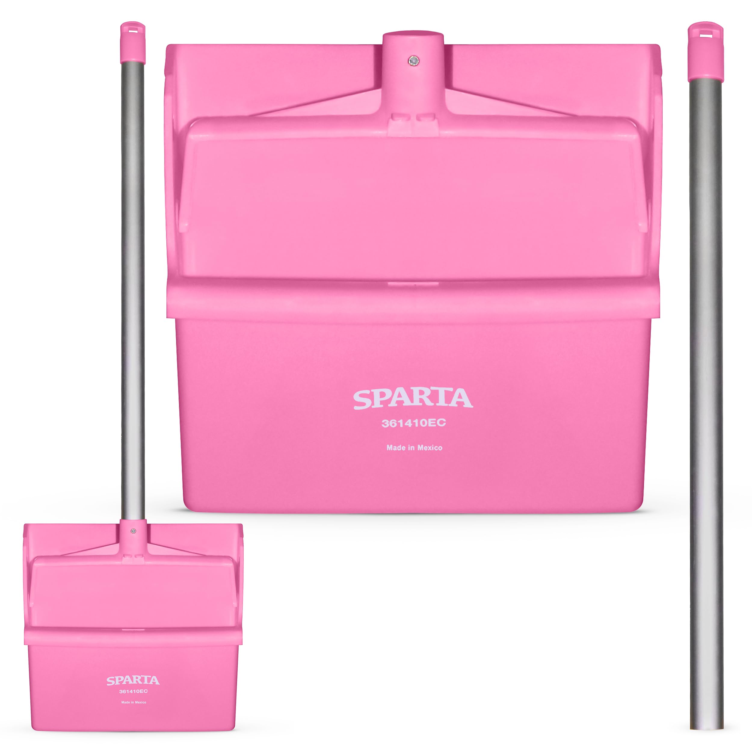 Sparta Pelle à poussière Verticale avec poignée en Aluminium, Bord dentelé pour peigner Le Balai, Verrouillage sécurisé avec Trou de Suspension Facile pour Un Rangement Facile, Plastique, 76,2 cm