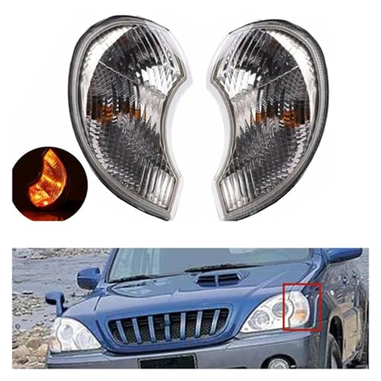 Dla Hyundai, dla Terracan 2001 2002 2003 2004 2005 2006 lampa