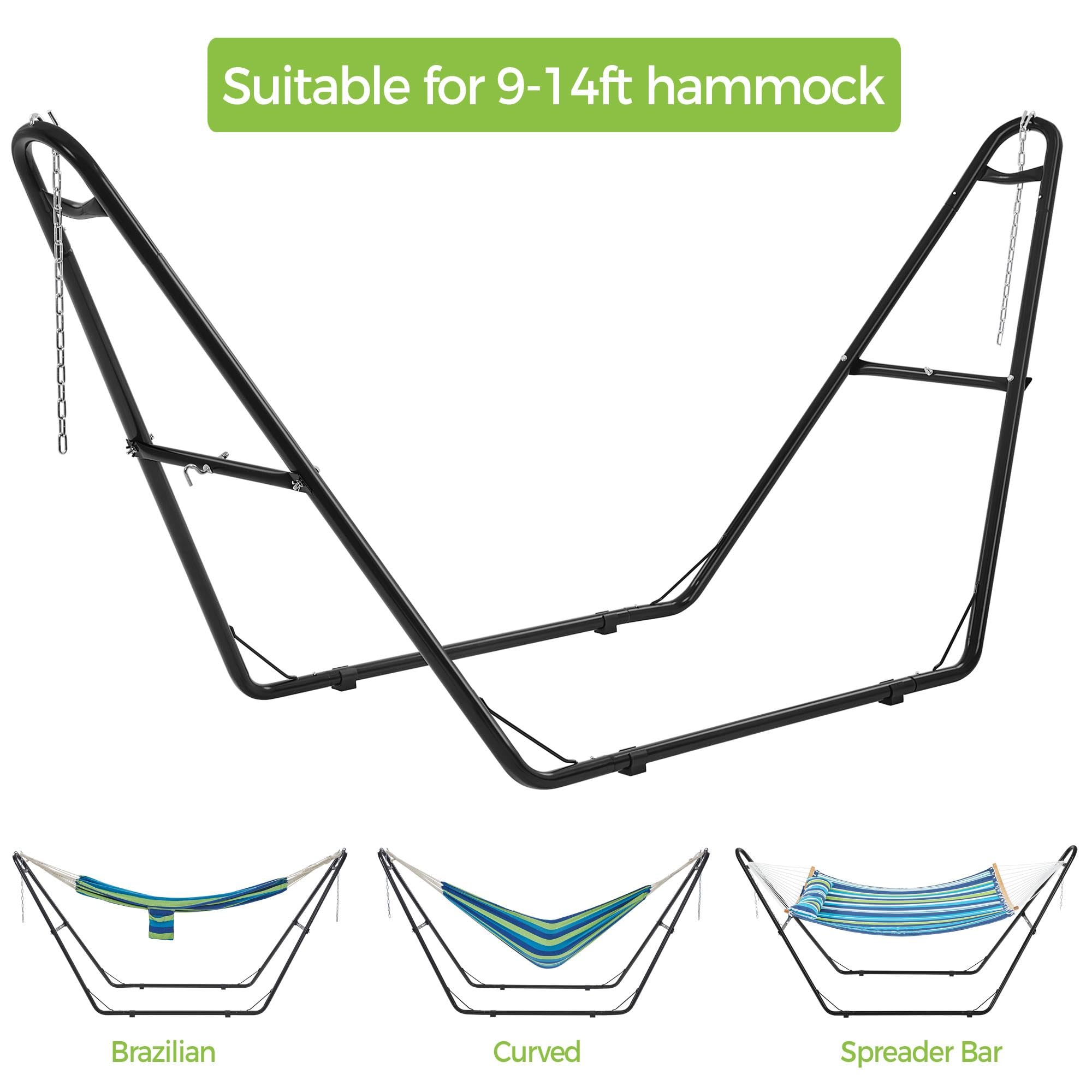 Snapklik.com : Universal Hammock Stand, Heavy-Duty Double-pipe Steel