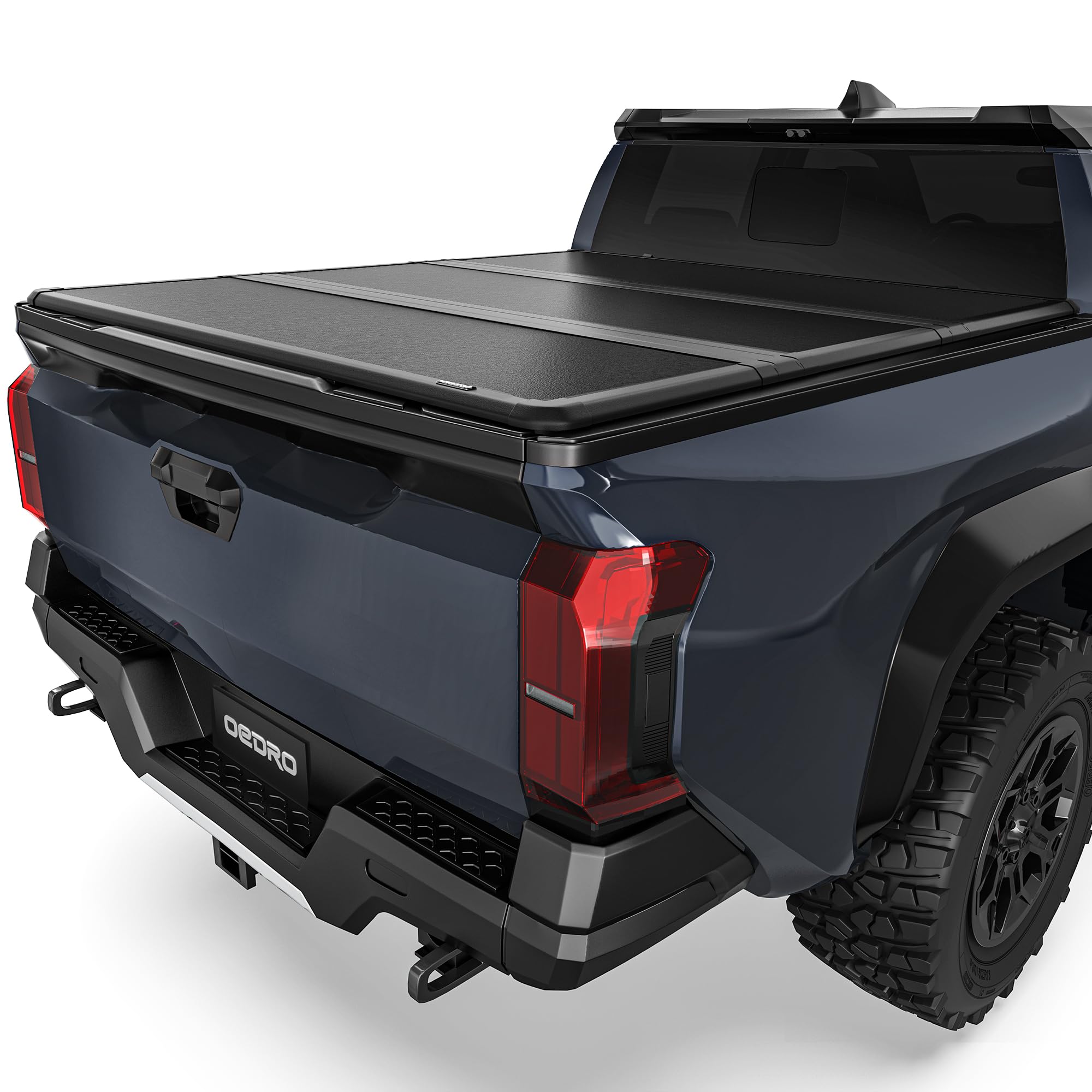 OEDRO FRP Hard Tri-fold Tonneau Cover Fits for Toyota Tacoma 2024 2025 2026 6ft Bed (Excl. Trail Edition), Weather-Resistant