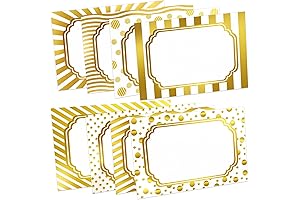 160 Pcs Gold Name Tags Stick-ons
