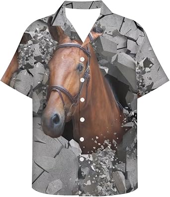 PinUp Angel Hawaiian Shirt for Men Summer Beach Casual Short Sleeve Button Down Shirts Funky Graphic