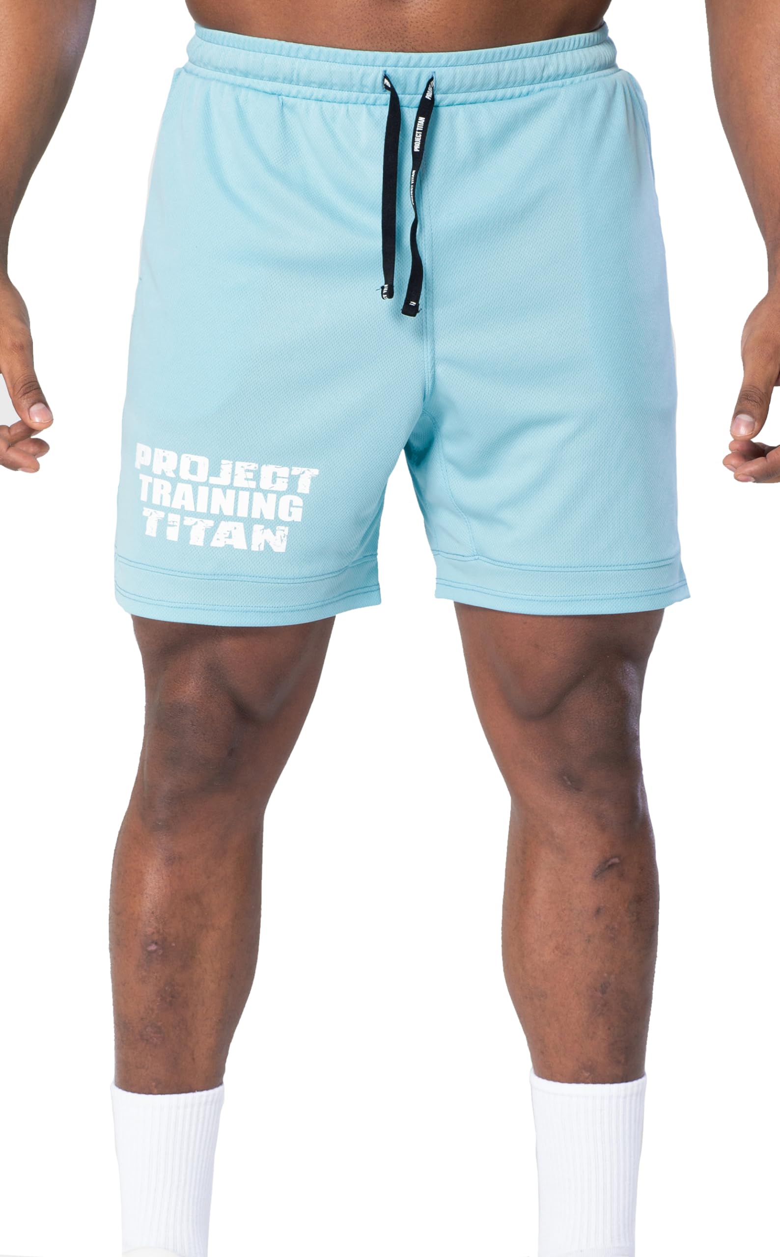 Men's Mesh Workout Shorts Lightweight Athletic Training Shorts with Zipper Pocket 7"