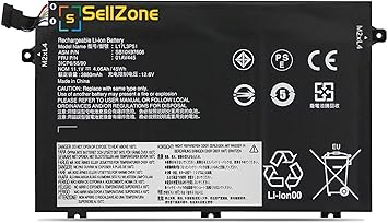 SellZone 01AV445 L17L3P51 Battery Compatible with Lenovo ThinkPad E480 E490 E485 E495 E580 E585 E590 E595 E14 E15 Series SB10K97606 SB10K97608 01AV447 01AV448 L17C3P51 L17M3P52 SB10K97609 11.1V 45Wh