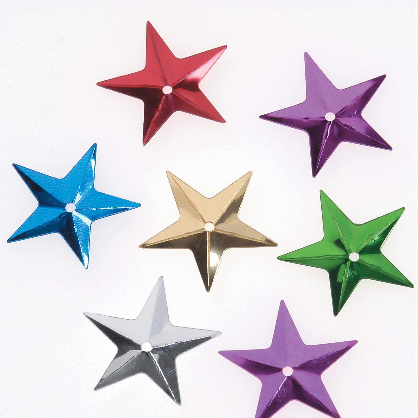 Darice Sequ inch Star Assorted Color 5.8 inch 50 Pieces (12-Pack) 10035-11