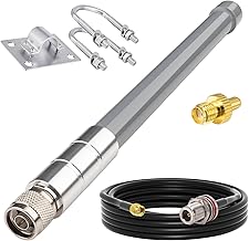4G Cellular LTE 5dBi Multi-Band Antenna (12", N Jack Connector) + 10FT Low Loss YMR240 Cable, Omni Antenna Kit for Cellular Routers Modems Mobile Hotspots Signal Boosters Security Cameras