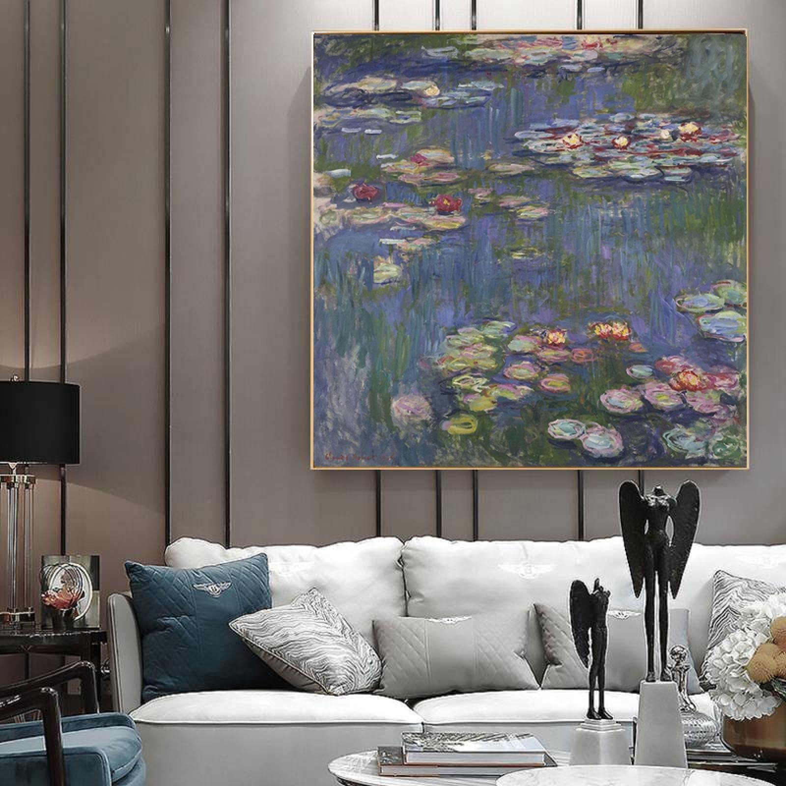 額装済/睡蓮 1916/クロード モネ/ポスター/インテリア/アート Amazon.co.jp: クロード・モネ 睡蓮ポスター 1916年頃 花の池の絵画