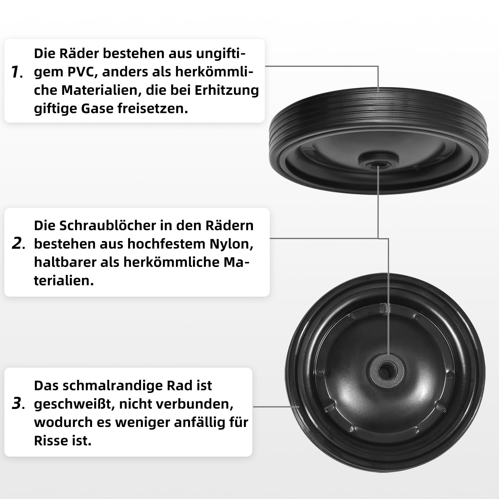 Kinderfahrrad Stützräder Verstellbare Stützräder für 16, 18, 20, 22, 24 Zoll Kinderräder & Mehrgangräder - Inklusive Komplettem Montageset, 1 Paar, Schwarz