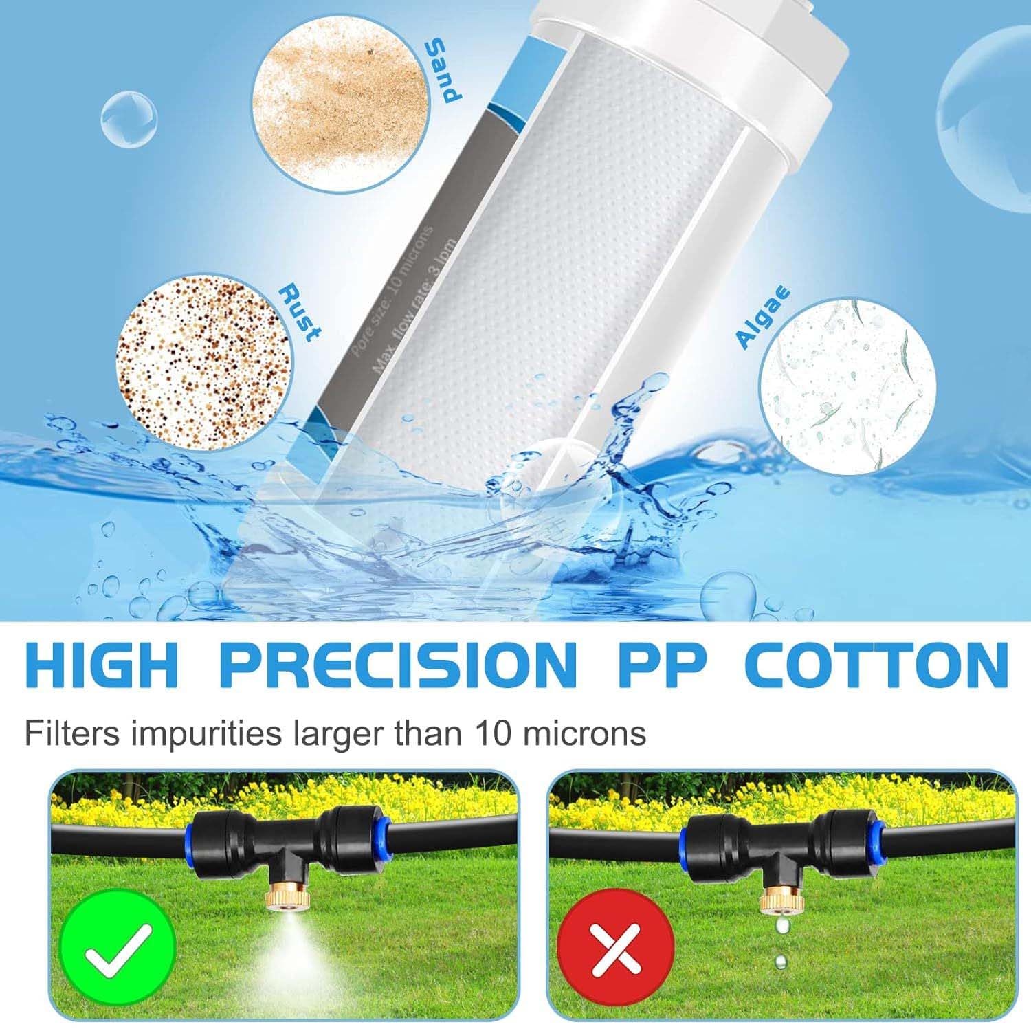 Sistema Di Irrigazione E Raffrescamento A Nebulizzazione,Sistema Fai-Da-Te Di Raffrescamento A Nebulizzazione D'Acquarimovibile,Per Esterni Patio,Giardino,Serra,Ombrellone，23M