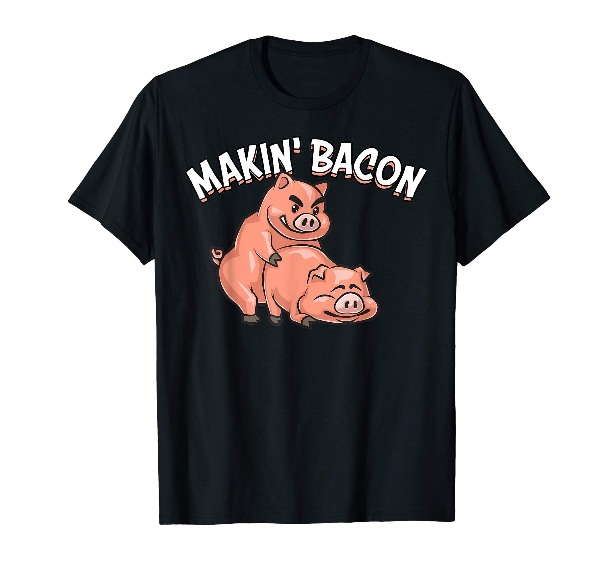 Cute Smoked Pork Lover Adult Humor Joke DesignsFunny Making Bacon Gift For Men Women Cool Pig Bacon Joke T-ShirtOEKO-TEX STANDARD 100