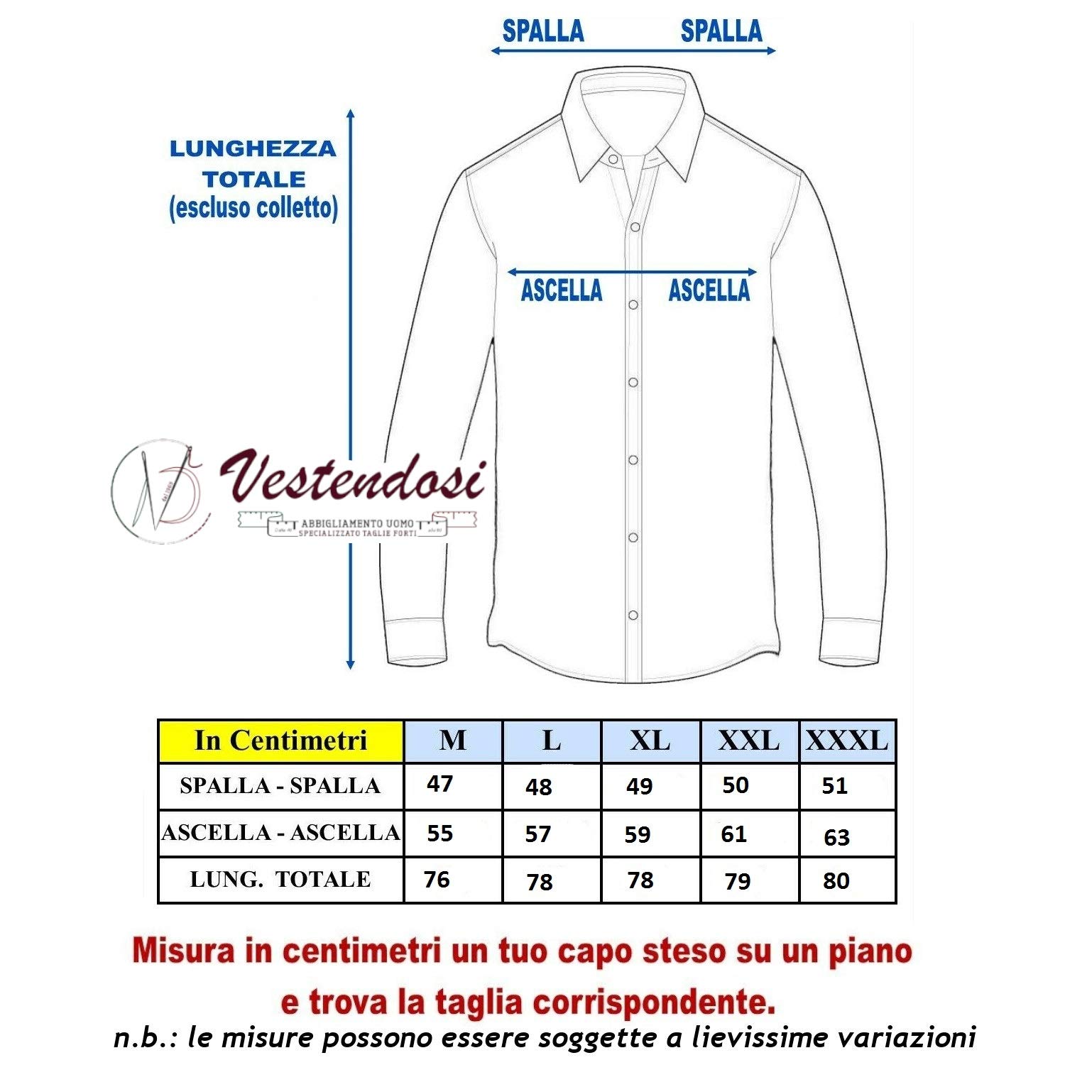 Rionero Camicia Uomo in Flanella rasata a Quadri Tinta Unita con Taschino Classica l XXL