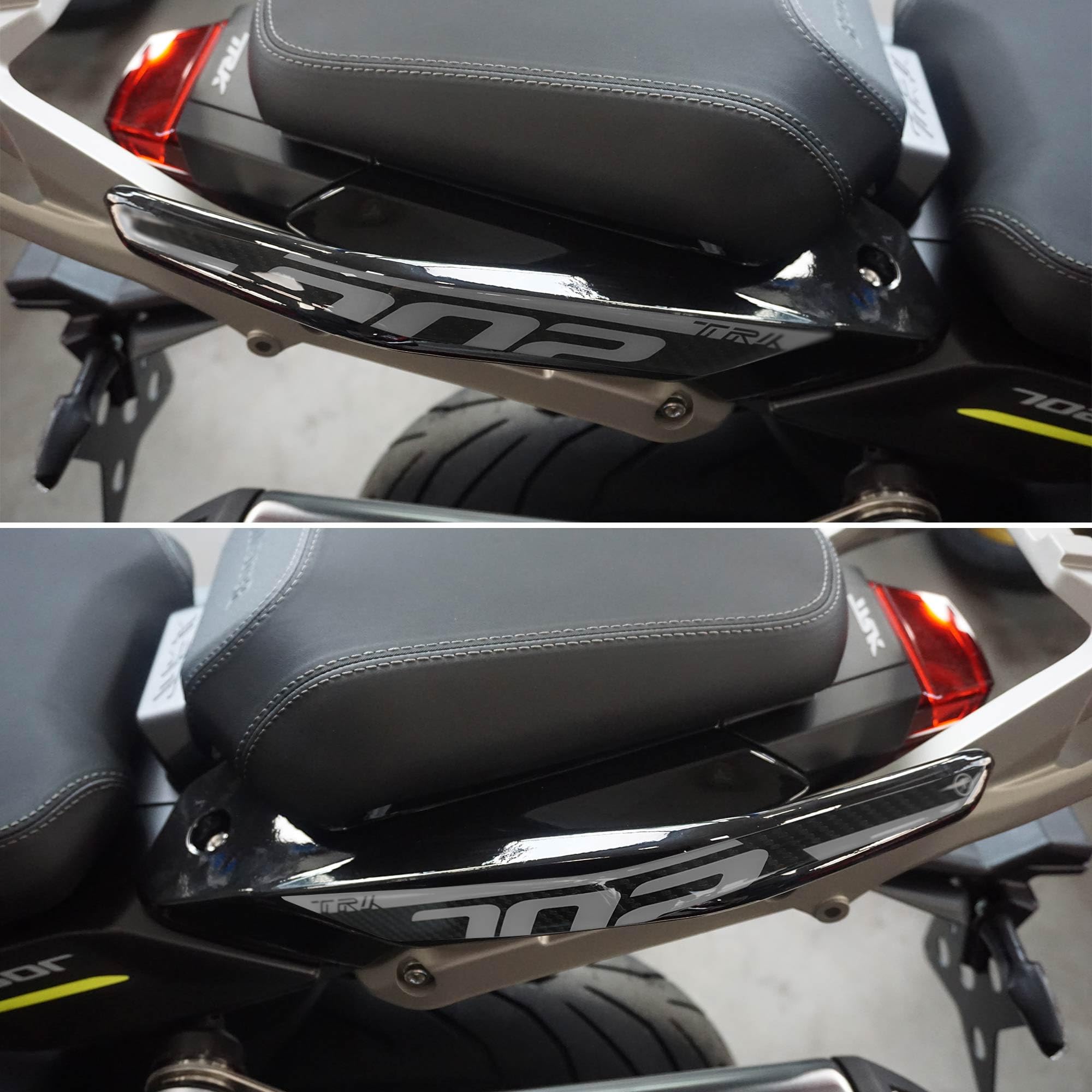 labelbike - 3D Motorcycle Handle Protection Stickers compatible with Benelli TRK 702 and 702X - Gray
