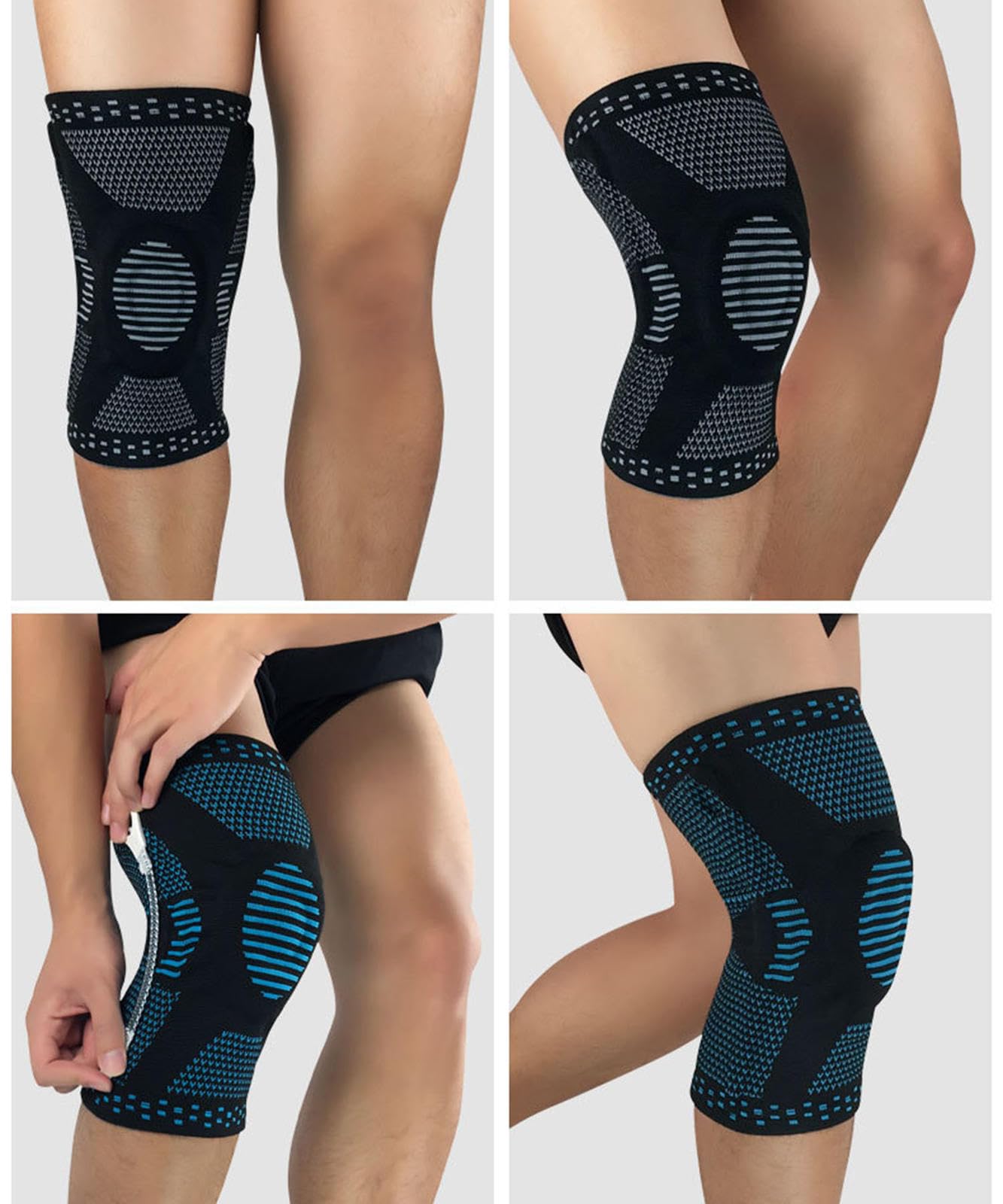 Rodilleras para Hombres y Mujeres, Rodilleras Suaves para Protección de Rodillas, Rodilleras para Baloncesto, Ciclismo, Correr, Montañismo,C-L