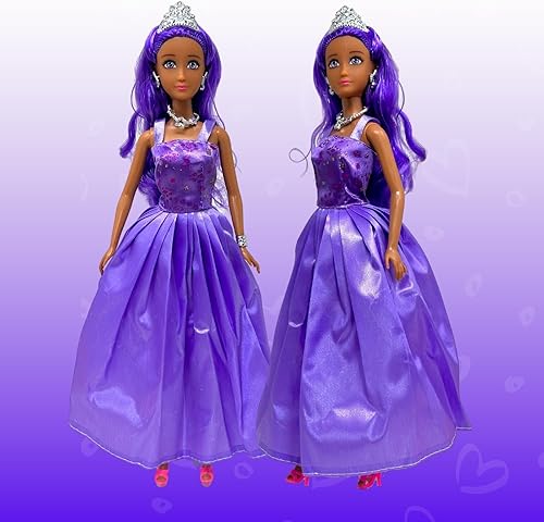 Miniatura 4 de Juego de muñecas de princesa para niñas, 3 muñecas pequeñas para casa de muñecas de cuento de hadas  Muñecas de princesa de 11.5 pulgadas para niñas