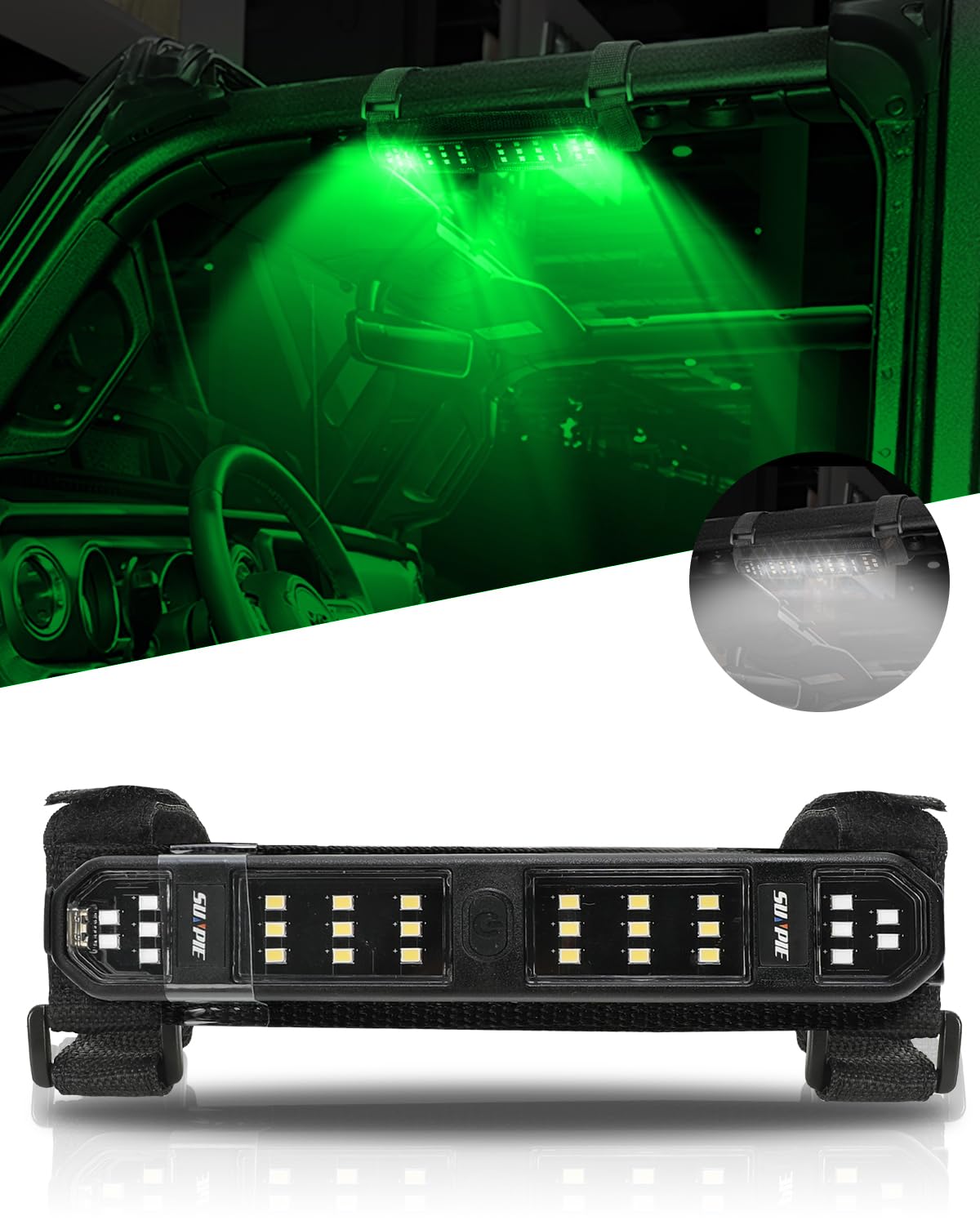 SUNPIE UTV Dome Light SXS Interior Wireless Lighting LED Battery Powered