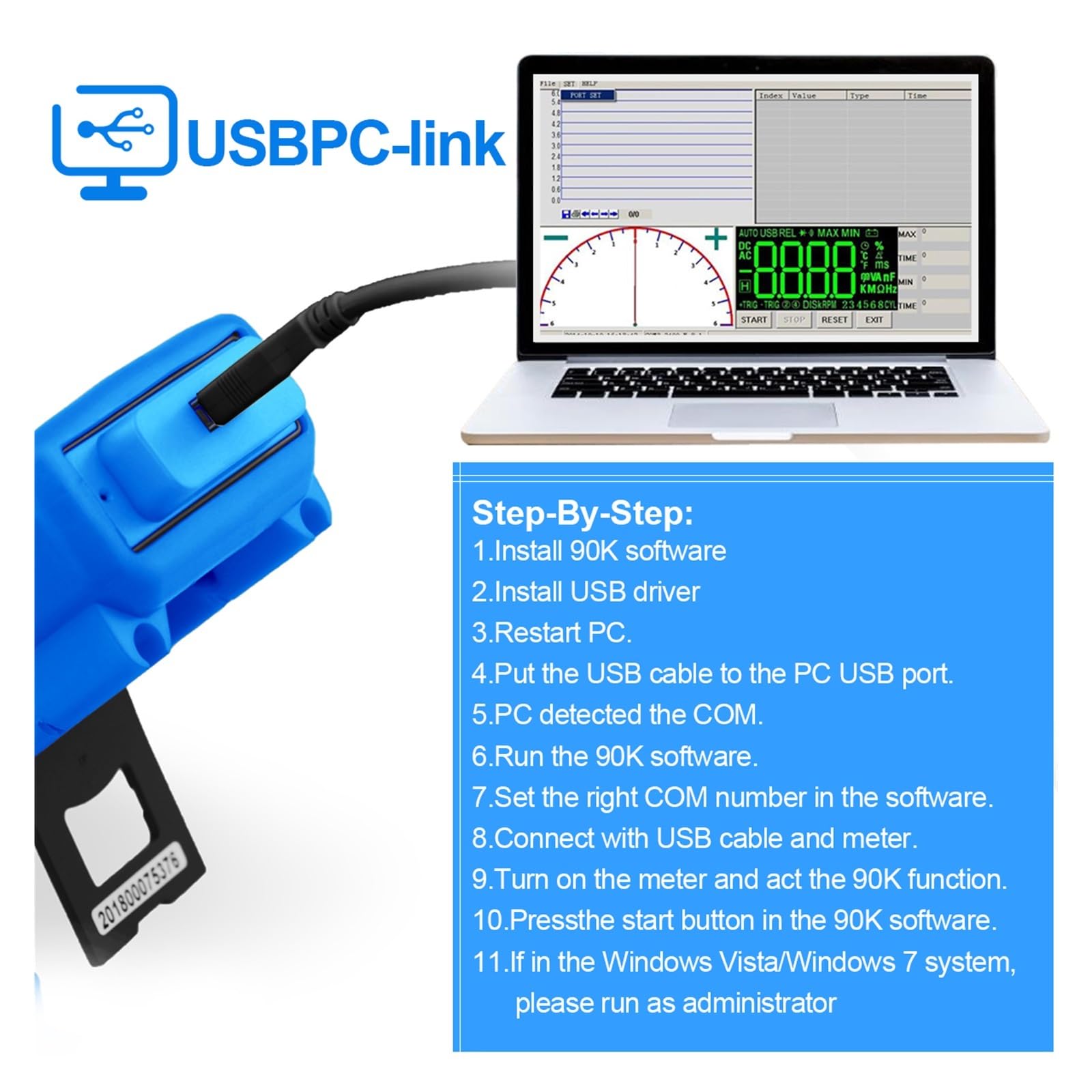 HP-90K Analizator Silnika Tester Auto Range Narzędzie Diagnostyczne Do Samochodów Z Wyjściem Danych Przez Multimetr Samochodowy USB Multimetro Szybko Dokładnie Łatwy Odczyt