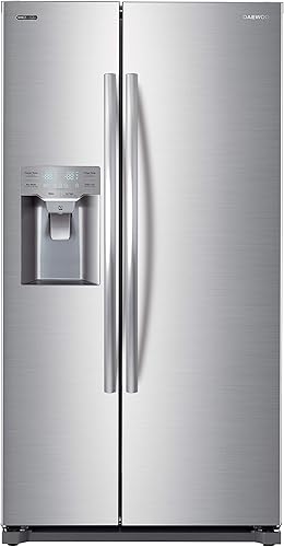 Daewoo FRS-Y22D2T RFS-Y22D2T - Refrigerador plateado de 20 pies cúbicos, incluye entrega y conexión